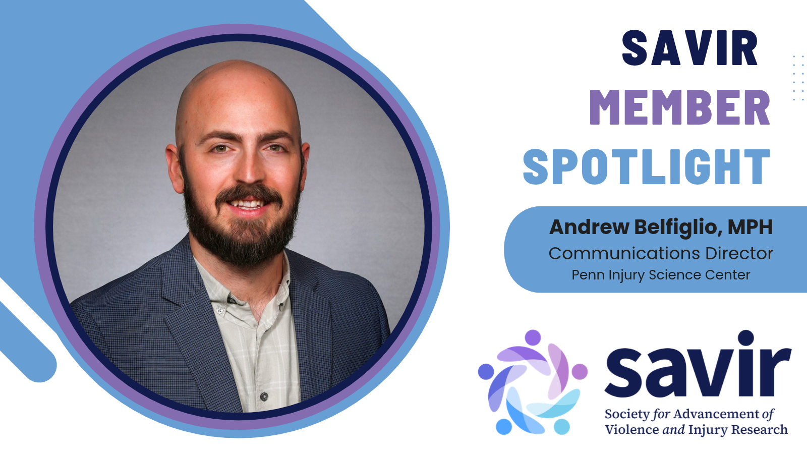 Picture of SAVIR member spotlight Andrew Belfiglio